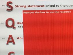 Romeo and Juliet structured paragraph revision grid AQA GCSE Literature new spec (2017)