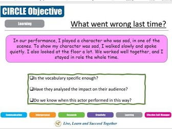 Evaluation - Component One - GCSE Drama