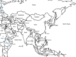 COLOR THE MAP OF ASIA | Teaching Resources