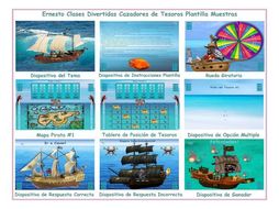 Treasure Hunt Spanish PowerPoint Game Template FREE READ ONLY SHOW