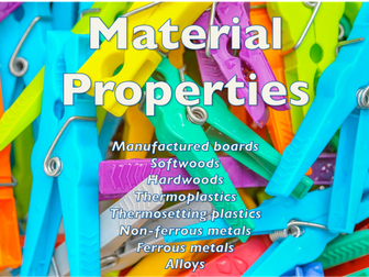 Materials and their working properties (resistant materials) online learning
