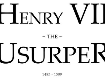 Henry VII Tudors A-Level AQA Revision Profile
