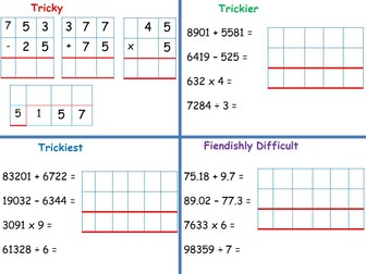 Morning Maths Year 5 – Calculations: Set 2