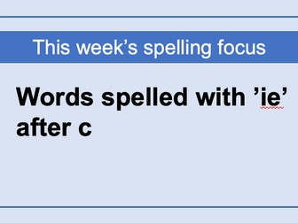 Year 5 Spring 2 Spelling Lessons