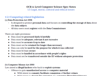 OCR A Level Computer Science Notes