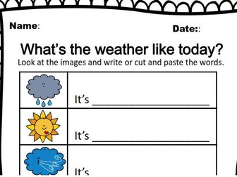 Printable: What's the weather like today?