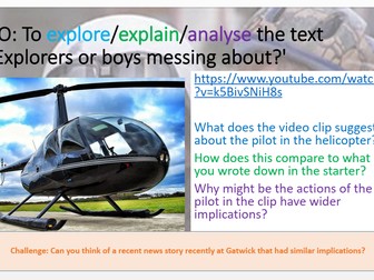 Explorers or boys messing about IGCSE