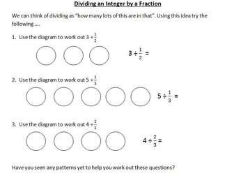 Dividing integers by fractions
