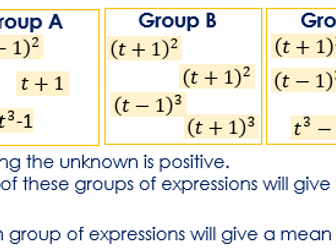 Crossover with Algebra, Mean and Median