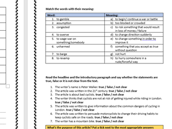 Reading and understanding texts - GCSE Language Paper 2