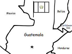 GUATEMALA - printable handout with map and flag | Teaching Resources