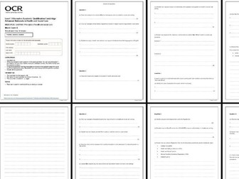 AAQ OCR Cambridge Health & Social Care F090 Mock exam