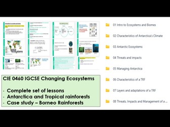 CIE New Spec Changing Ecosystems IGCSE Complete SOW