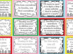 20 Reading for Pleasure quote colouring posters (English classroom ...