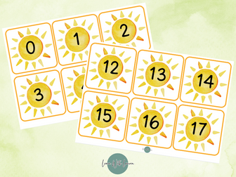 Sunshine number cards 0-20