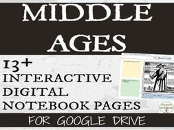 Middle Ages Interactive Notebook Digital Graphic Organizers for Google Drive
