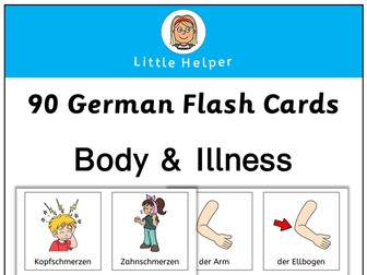 German flash cards - body & illness