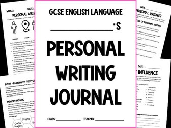 GCSE Personal Writing Journal | CCEA NI