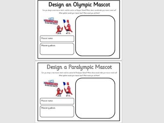 Olympic and Paralympic Mascot Design. Paris 2024. Olympics Lesson. Homework. Provision Task.