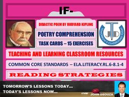IF- BY RUDYARD KIPLING - 15 WORKSHEETS WITH ANSWERS | Teaching Resources