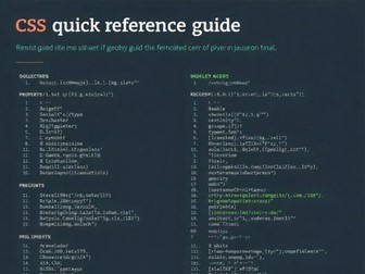 Reference Guide for CSS2