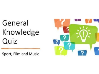 General Knowledge Quiz - Sport, film & music