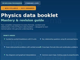 IB Physics SL | Data Booklet Mastery & Revision Guide | New 2025 Syllabus
