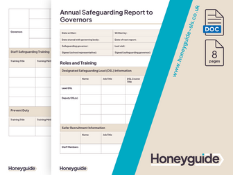 Annual Safeguarding Report to Governors Template
