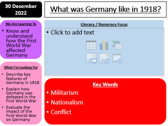 A-Level History Intro and Pre-1918 German history overview (Edexcel, Route 1.G, Germany 18-89)