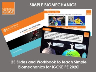 Simple Biomechanics - IGCSE Physical Education Ppt & Workbook