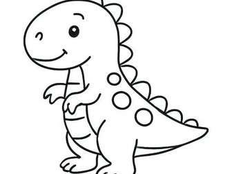 6 Dinosaur-Themed Colouring Pages