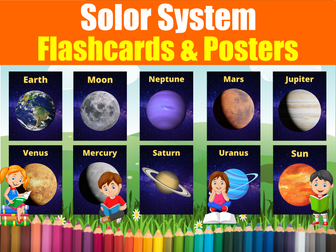 Solar system Posters. Printable planets with Space background for KS1 & KS2