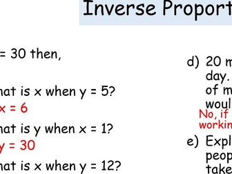 Inverse Proportion Lesson