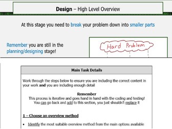 A Level NEA - Design (High Level Overview, Algorithms)