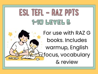 ESL RAZ-G PPTs and Books Lesson 1-10
