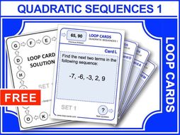 Quadratic Sequences 1 (Loop Cards)