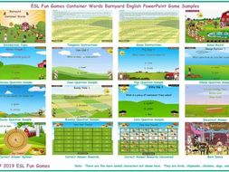 Container Words Barnyard English Powerpoint Game