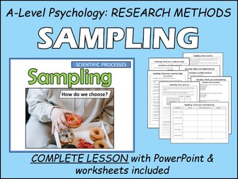 A-LEVEL PSYCHOLOGY: Sampling (Scientific Processes)