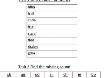 Identify the sound- Phonics activity