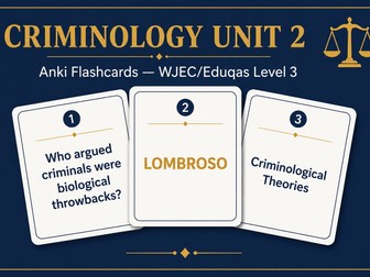 Criminology Unit 2 Anki Flashcards