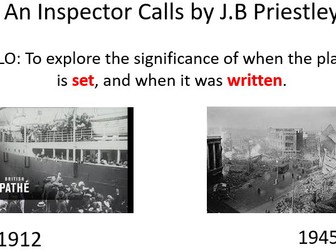 An Inspector Calls: Context (inc. looking at the opening stage directions.)