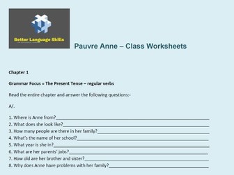 Pauvre Anne Worksheets