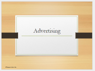 Advertising Lesson