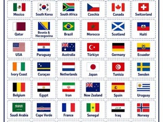 World Cup 2026 Sweepstake Team Draw Cards