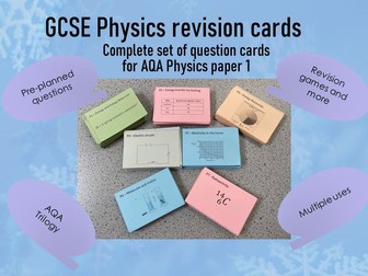 AQA GCSE Physics multi-choice revision cards