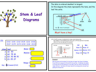 Stem and Leaf Diagrams (notebook)
