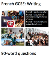 New French GCSE - Writing exam practice: 90 word questions