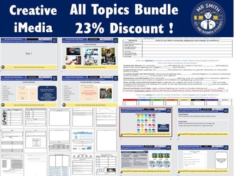 Creative iMedia R093 - ALL TOPICS BUNDLE (23% Discount!)- Teacher Resources & Student Tasks