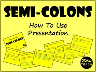 Semi-Colons How To Use Presentation
