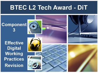 BTEC L1/2 Tech Award in Digital Information Technology (DiT) - Component 3